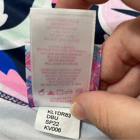 Stella Parker UPF 30 Rashguard Ruched Side Long Sleeve Floral Size M - Picture 8 of 8